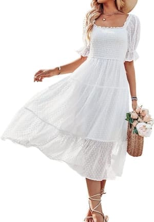 white maxi summer dress