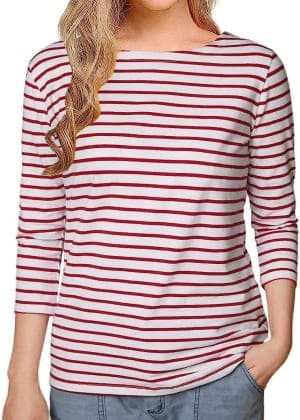 red striped top