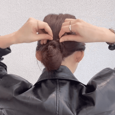 Secure the Bun for a Korean Hair Bun