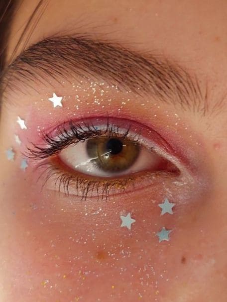 star eye makeup for 4th of July