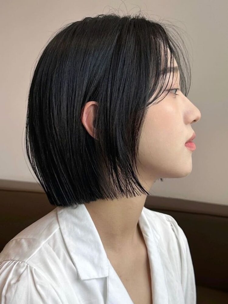 Korean blunt bob haircut women