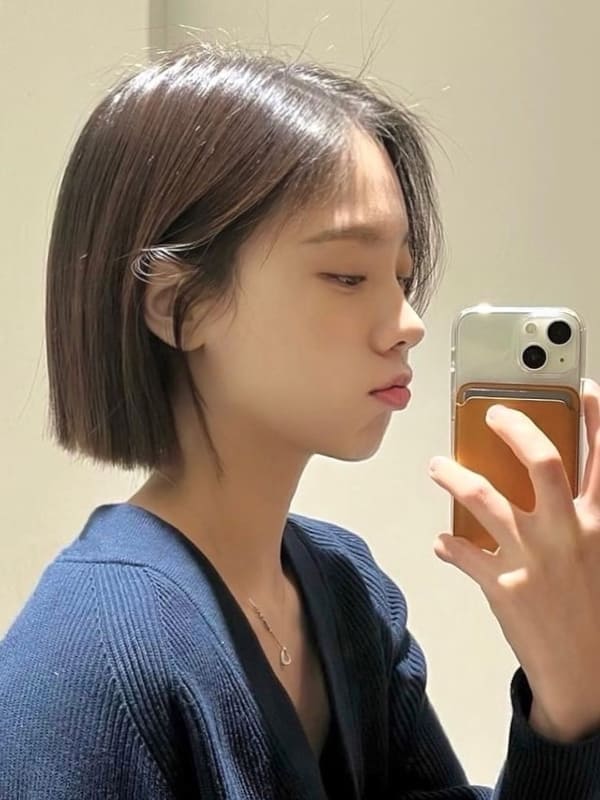 swept to the side short hairstyling
