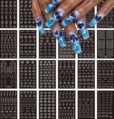 airbrush nail stickers stencils 