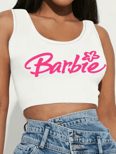 simple barbie white top
