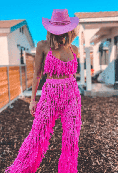 pink fringe cowgirl outfit