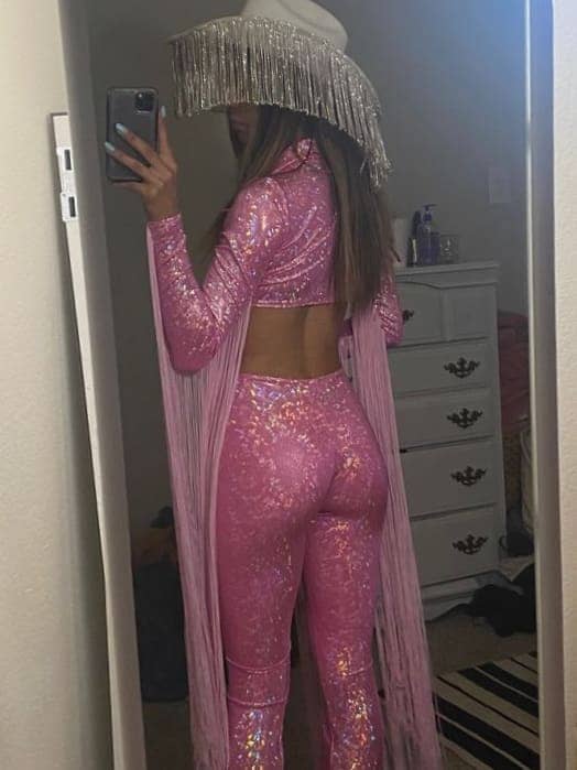 cowgirl halloween costume: shimmery pink western wild