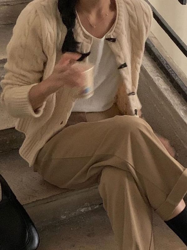 Cardin and beige pants