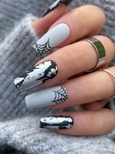 45+ Spider Web Nails to Step into the Halloween Spirit - Kbeauty Addiction