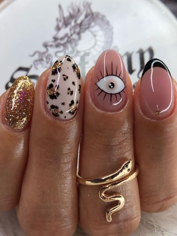 eerie eye nail design 