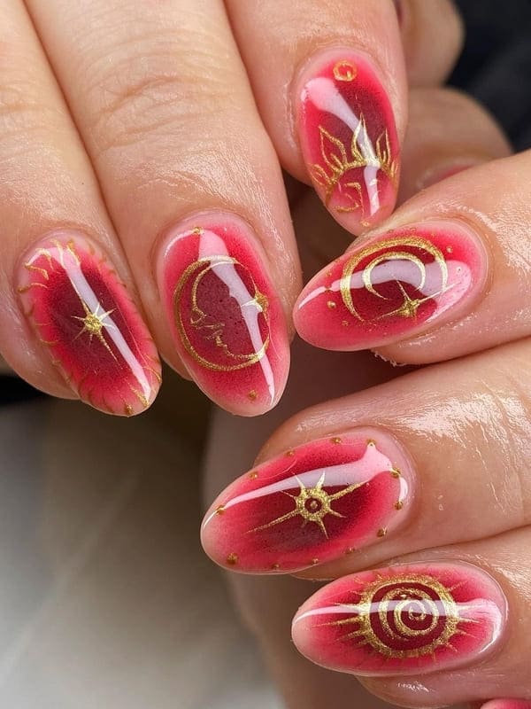 red witch nails