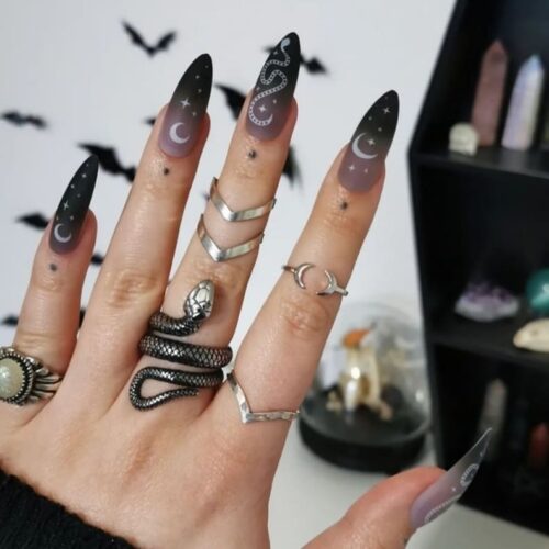 black witch nails
