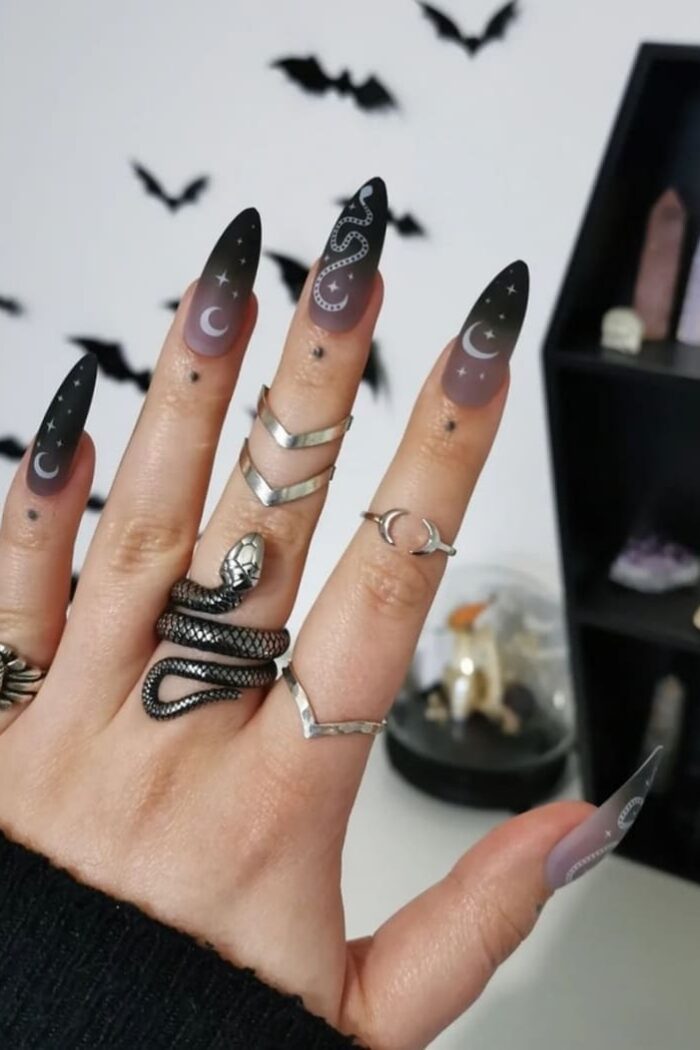 45+ Wickedly Chic Witch Nails to Cast a Spell on Halloween