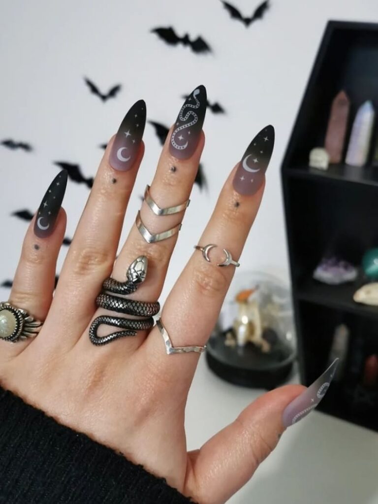 45+ Wickedly Chic Witch Nails to Cast a Spell on Halloween