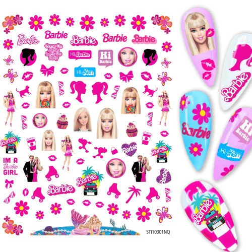 Barbie nail stickers