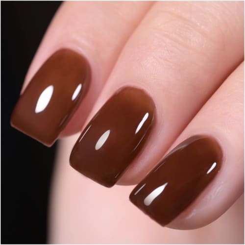 chocolate brown jelly nail polish
