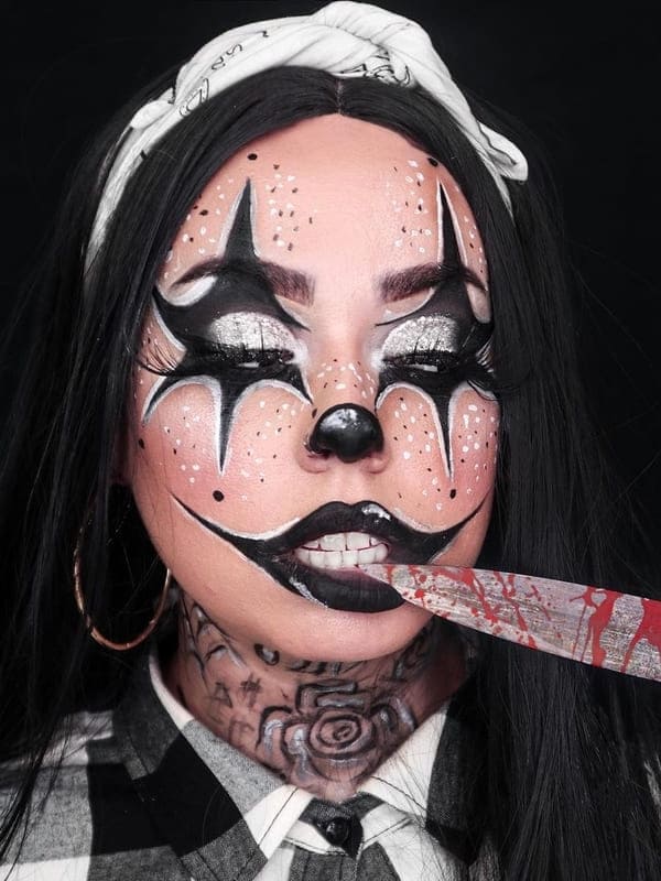 killer clown makeup look