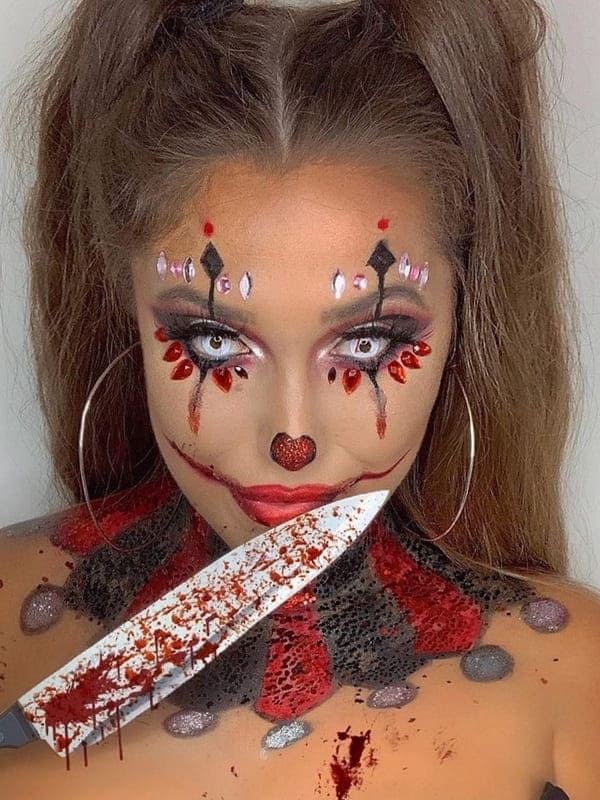 killer clown makeup look