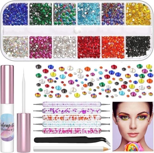 colorful rhinestone makeup kit