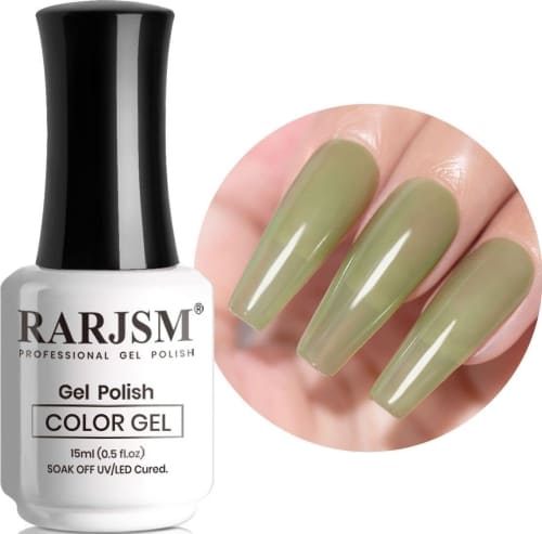 olive green jelly nail polish