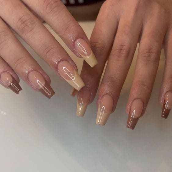 long coffin French tips