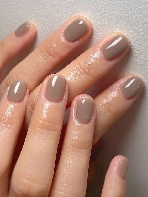 tanned neutral nails 