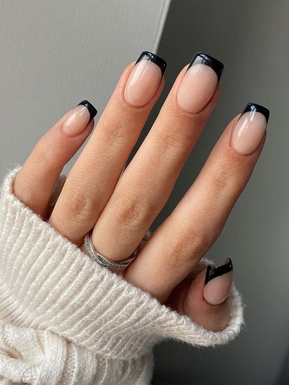 square black French tips
