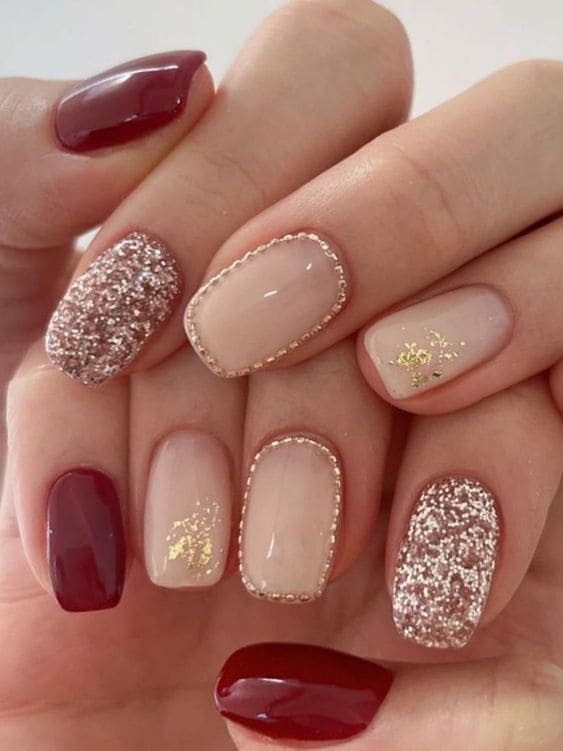 Korean glitter nail art