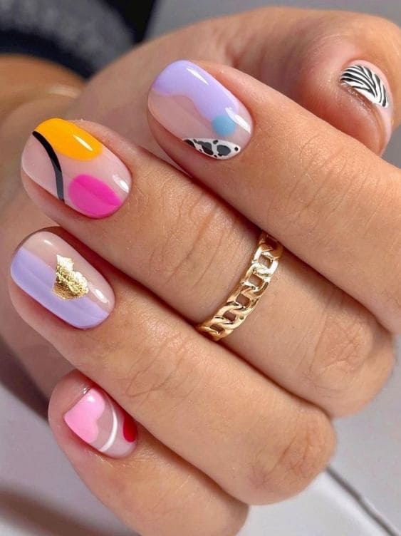 abstract nail design