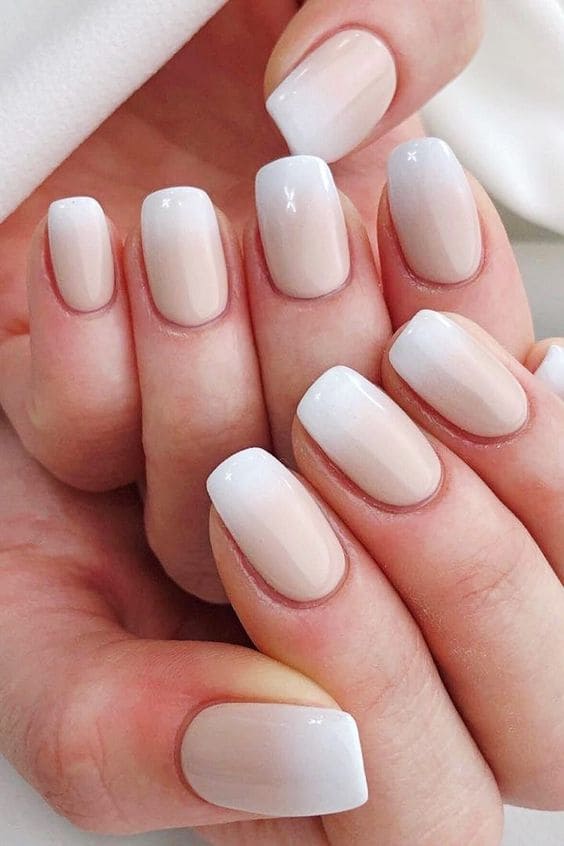 Korean beige nail design 