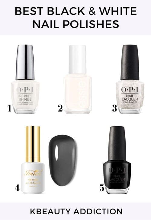 best black and white nail polish colors