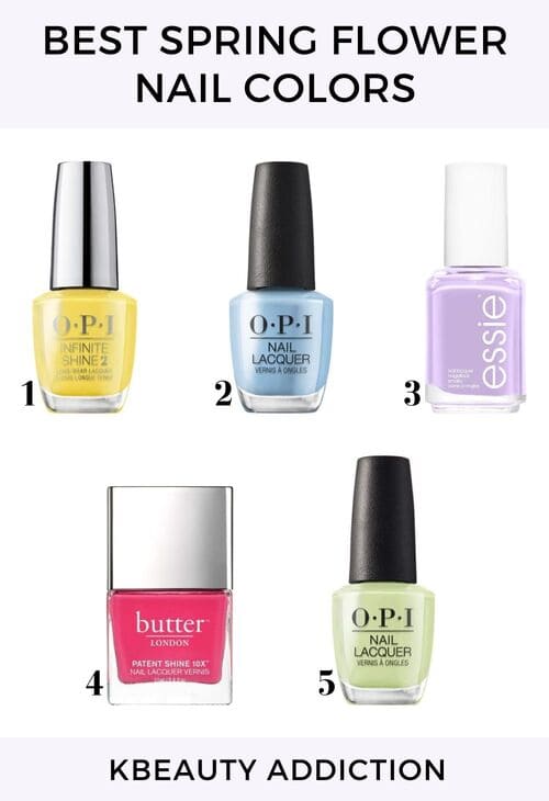best simple flower nail colors polishes