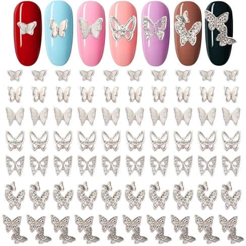 butterfly nail charms 