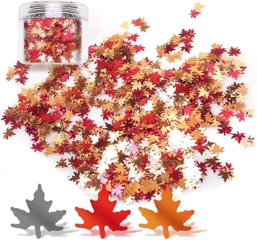 fall maple leaf nail stickers