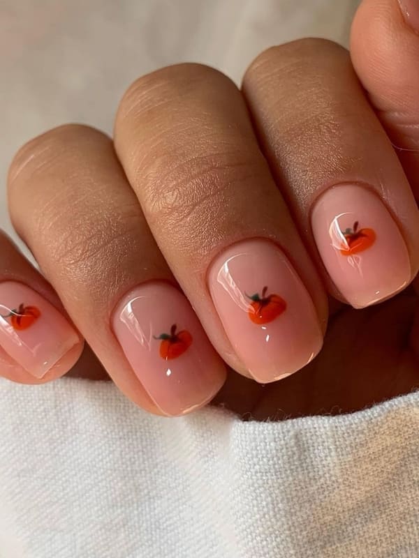 pumpkin patch nail design