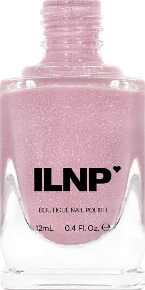 shimmery pale pink nail polish