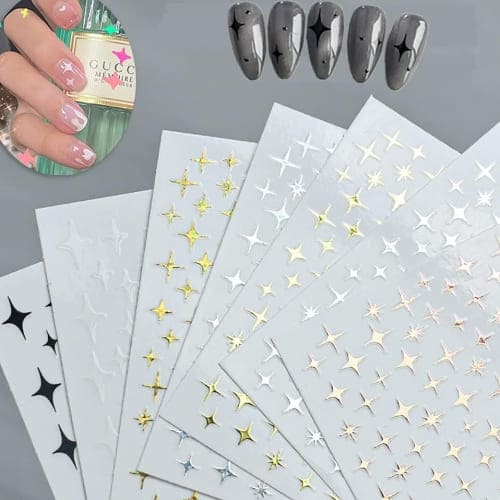 astrology sparkle nail stickers