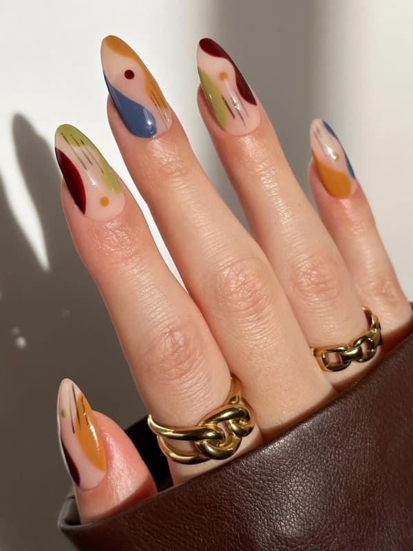 abstract negative space nails