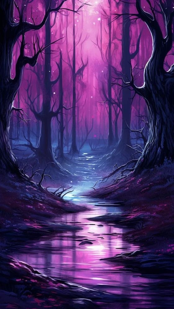 magical forest background 