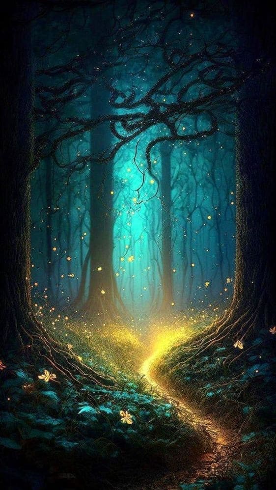 magical forest background 