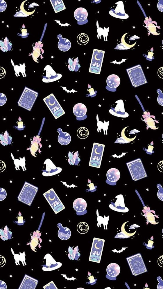 witch wallpaper: cute patterns