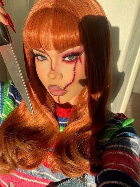 Chucky makeup look 
