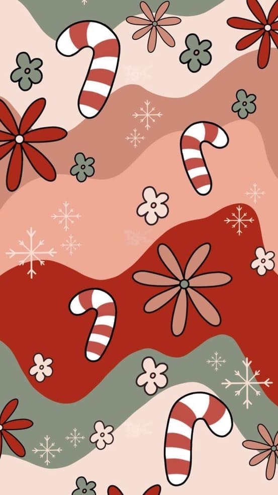 cute Christmas wallpaper: candy cane 