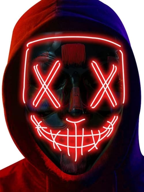 halloween led neon mask 