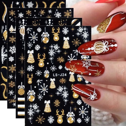 reindeer Christmas 3d nail stickers