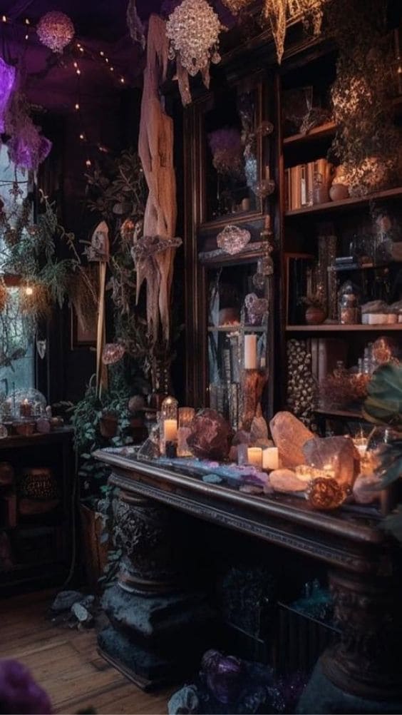 aesthetic witch's room