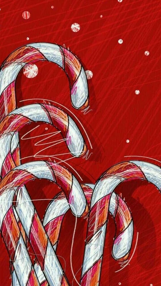 delightful candy cane background 