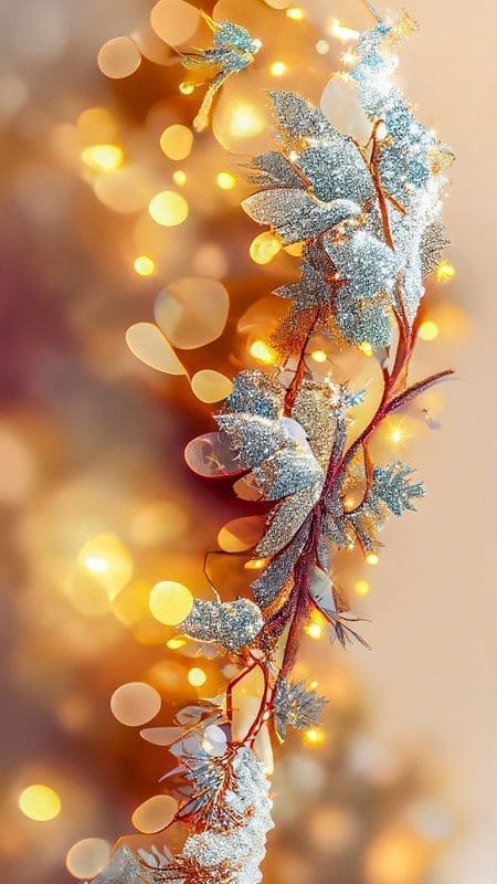festive lights at winter night 