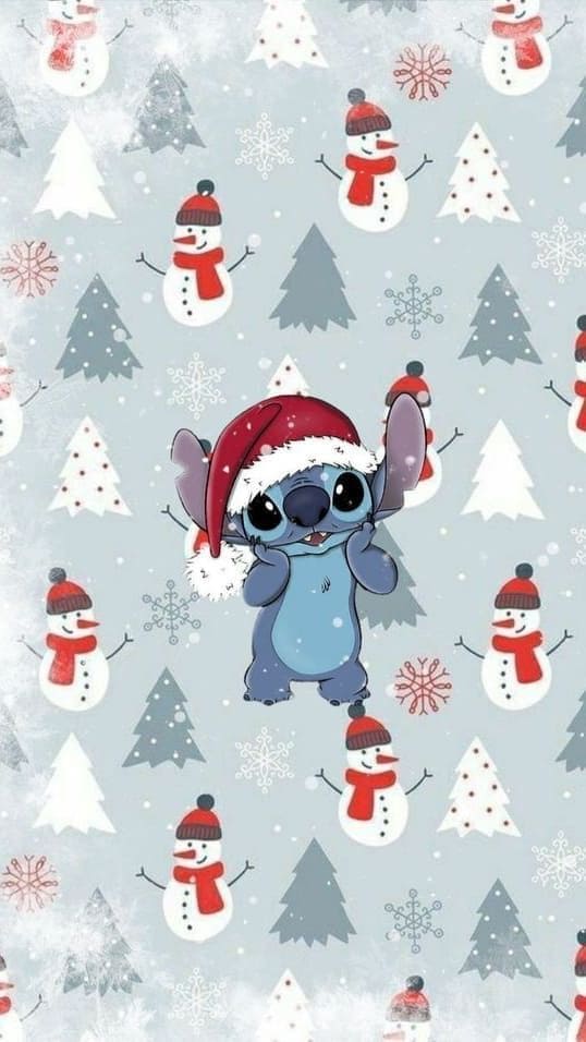 Disney Stitch Christmas background 