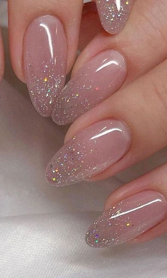 new years nails: glitter ombre 