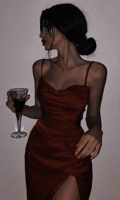 new years eve outfit: wine red dress